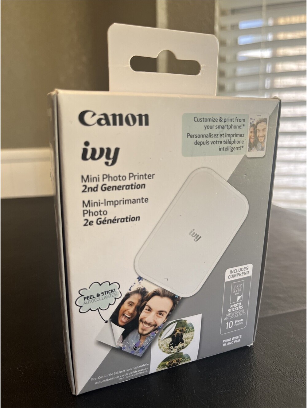 Canon IVY Mini Photo Printer 2nd Generation w/ 2x3 Photo Sheets White Open Box